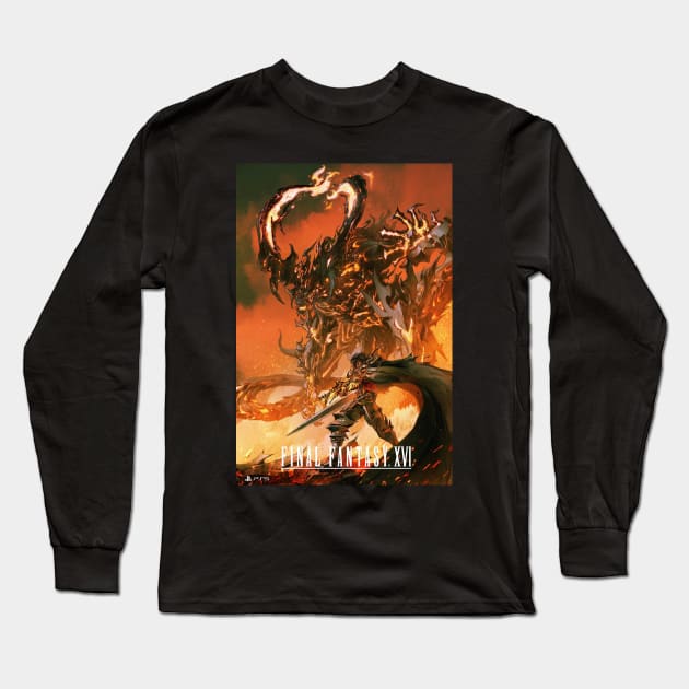 Final Fantasy 16 fan poster Long Sleeve T-Shirt by charm3596